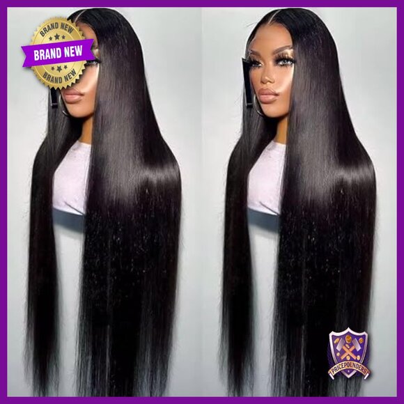 13x6 Lace Front Wig Human Hair 180 Density Straight Glueless 24 Inch main image 6